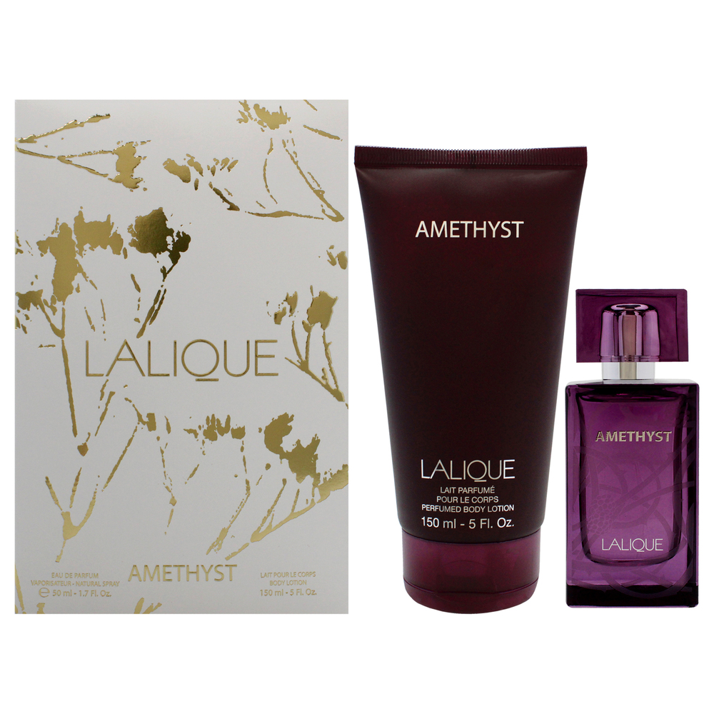 Amethyst Set by Lalique Women - 2 Pc Gift Set 1.7 oz EDP Spray, 5 oz Body Lotion